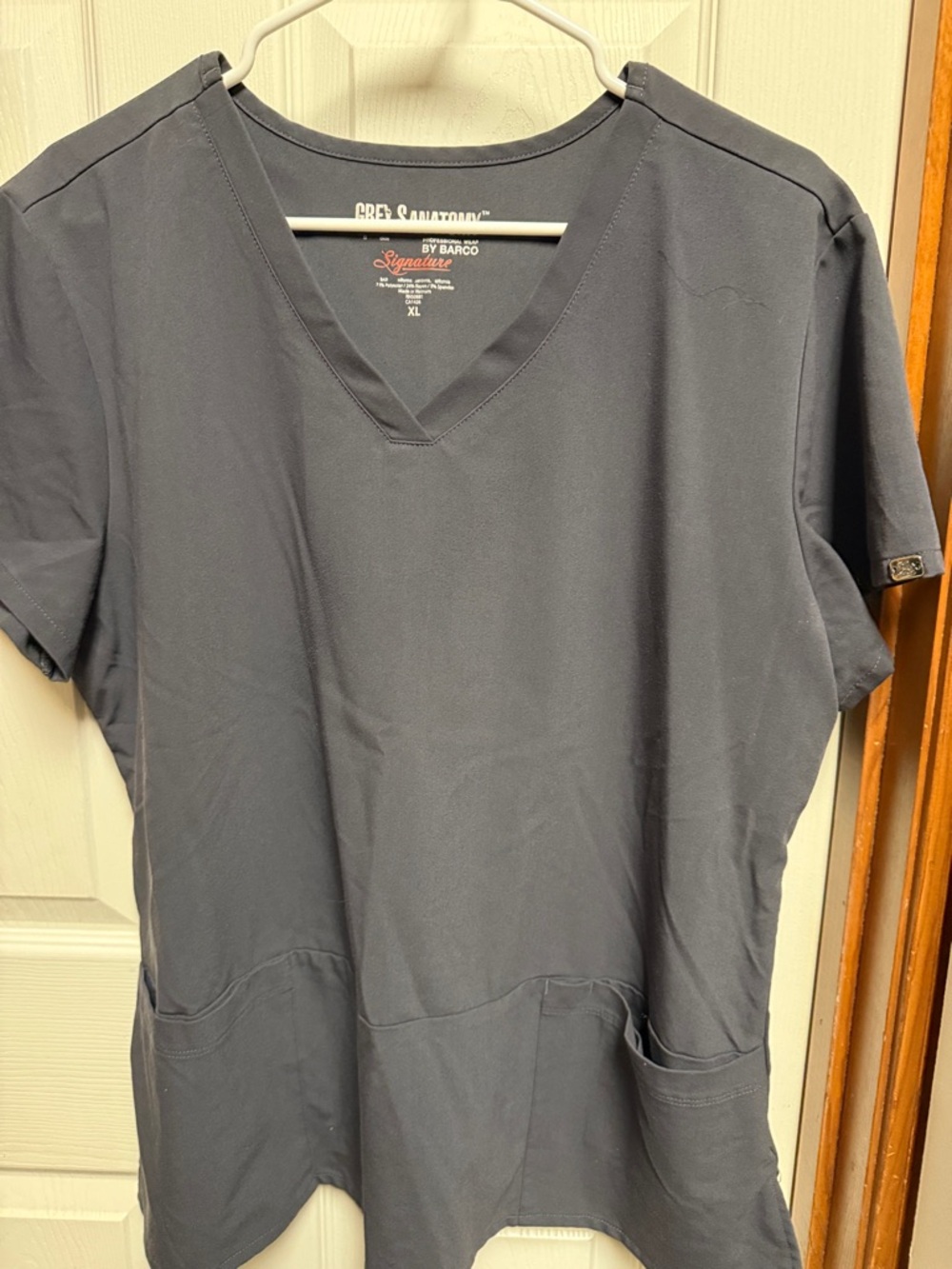 Grey's Anatomy Charcoal V-Neck Scrub Top